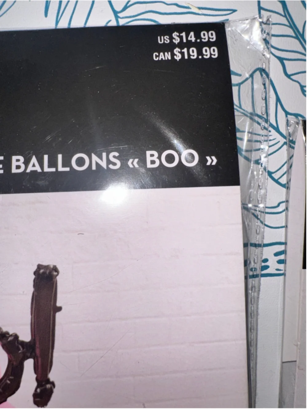 Celebrate it Halloween Boo Balloon Kit One Size Black and Pink